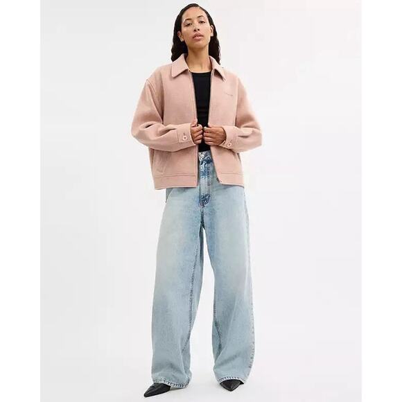 NWT Coach Women's Zip Front Wool Jacket Blush CCA23 Xs - Picture 6 of 8